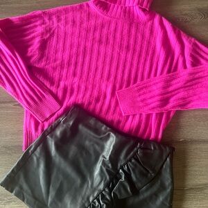 Vibrant Pink Women's Sweater Colorush cashmere
